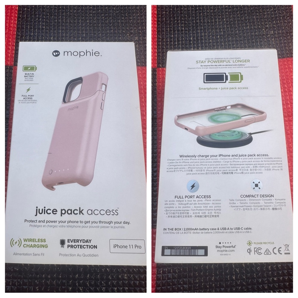NIB mophie Juice Pack Access for iPhone 11 PRO  Charging Battery Case, PINK